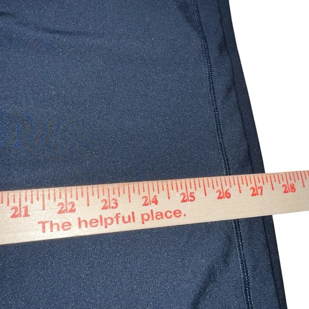 Lands' End Mens XL Quarter Zip Performance Shirt Navy Gray Athletic Activewear